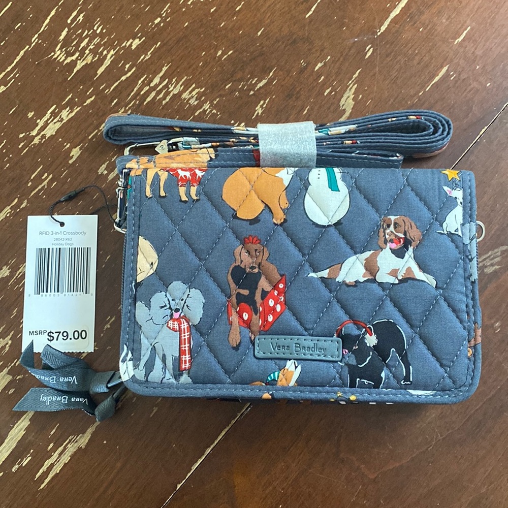 Vera Bradley Christmas Dog Crossbody